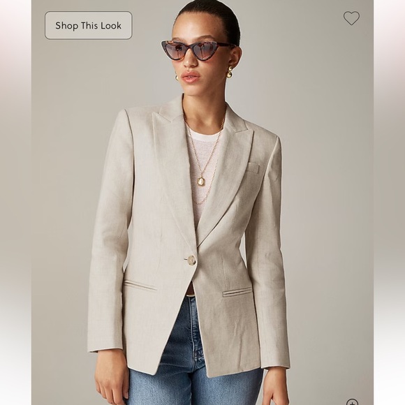 J. Crew Jackets & Blazers - J. Crew Alexandra Linen Single-Button Blazer